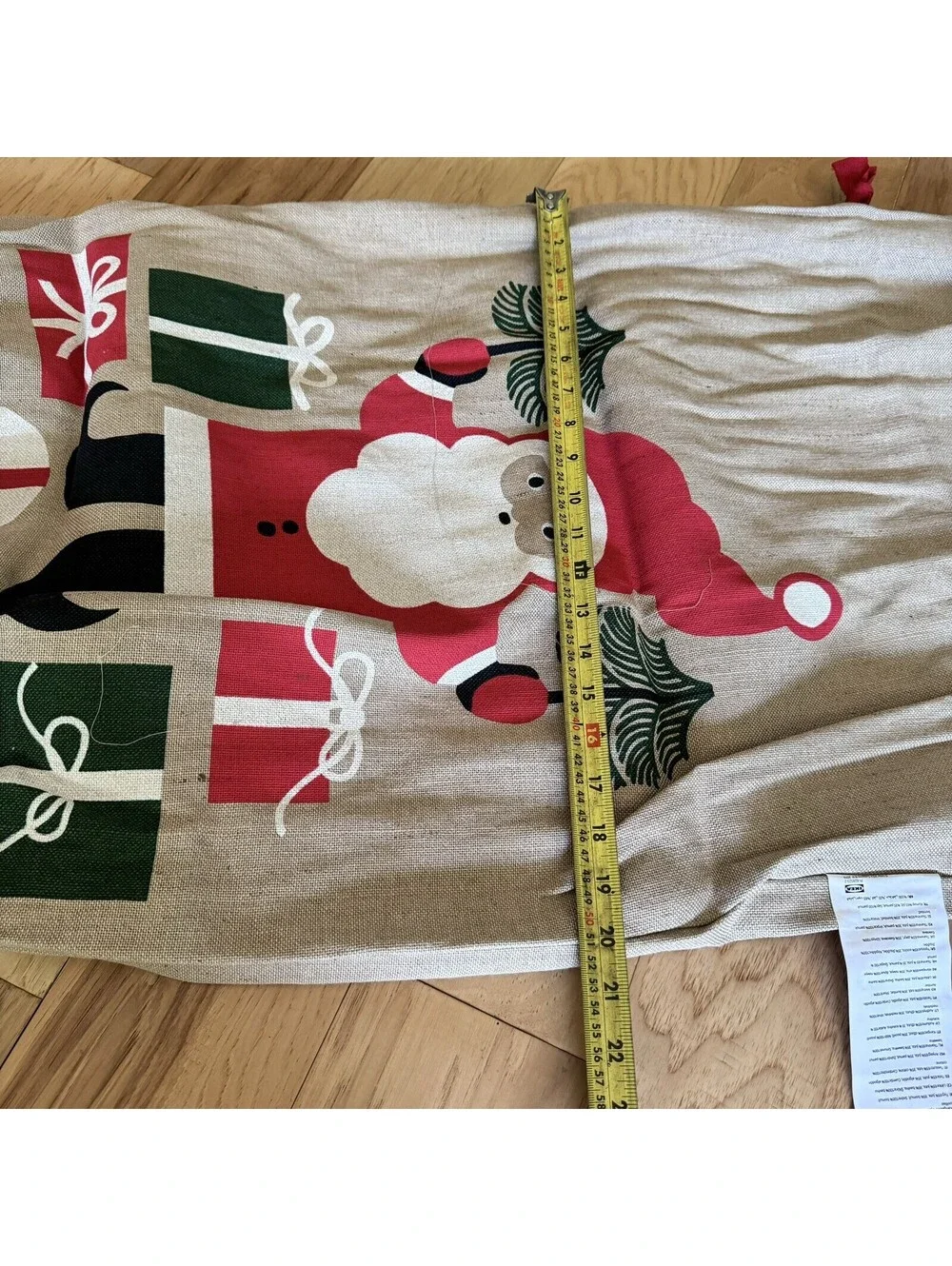 X-Large Santa Gift Sack Burlap Jute IKEA VINTERFINT 36x22 Holiday Christmas Bag